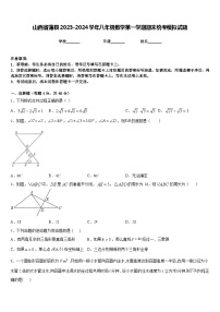 山西省蒲县2023-2024学年八年级数学第一学期期末统考模拟试题含答案