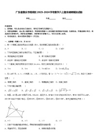 广东省肇庆市端州区2023-2024学年数学八上期末调研模拟试题含答案