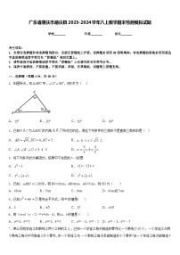 广东省肇庆市德庆县2023-2024学年八上数学期末检测模拟试题含答案