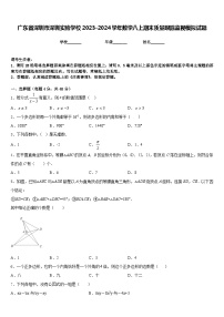 广东省深圳市深圳实验学校2023-2024学年数学八上期末质量跟踪监视模拟试题含答案