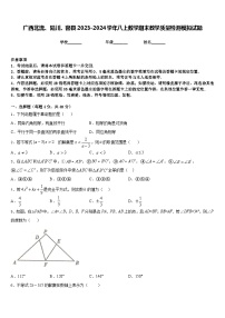 广西北流、陆川、容县2023-2024学年八上数学期末教学质量检测模拟试题含答案