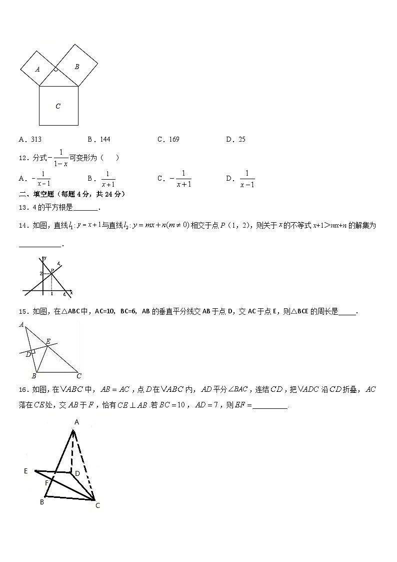 广西田阳县2023-2024学年八上数学期末复习检测试题含答案03
