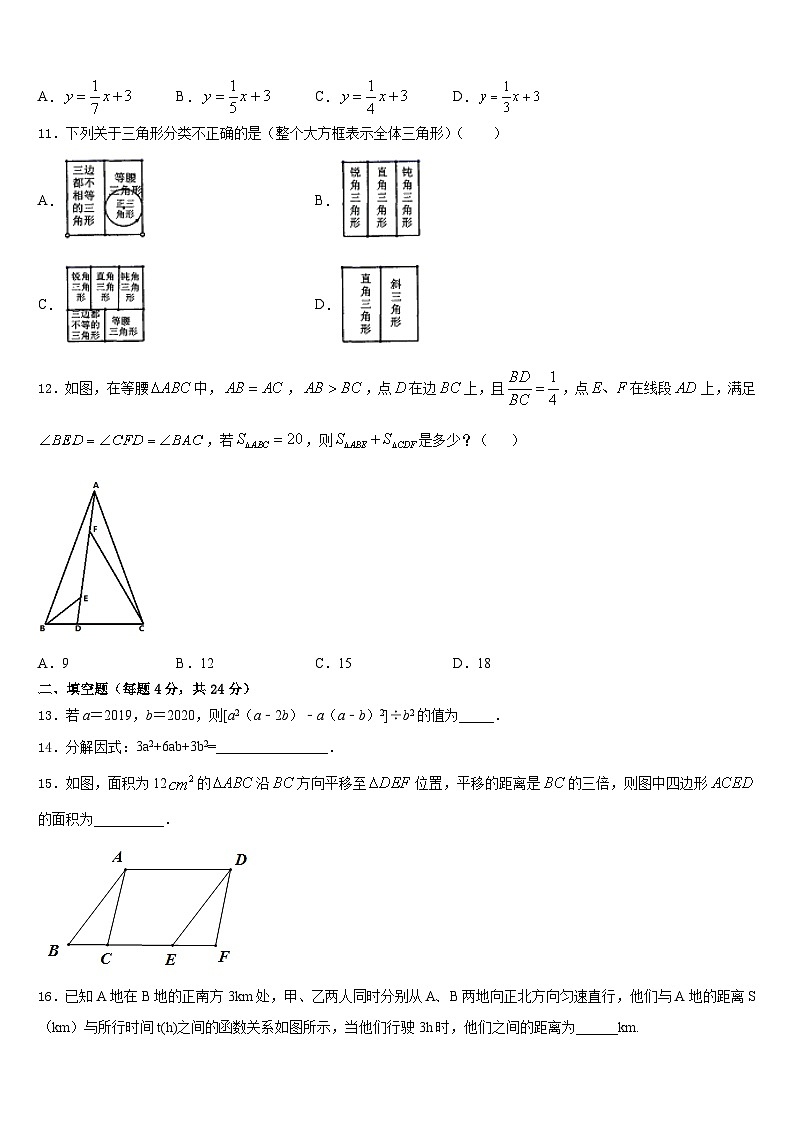 昆明市重点中学2023-2024学年数学八年级第一学期期末质量跟踪监视模拟试题含答案03
