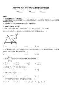 武汉六中学2023-2024学年八上数学期末监测模拟试题含答案