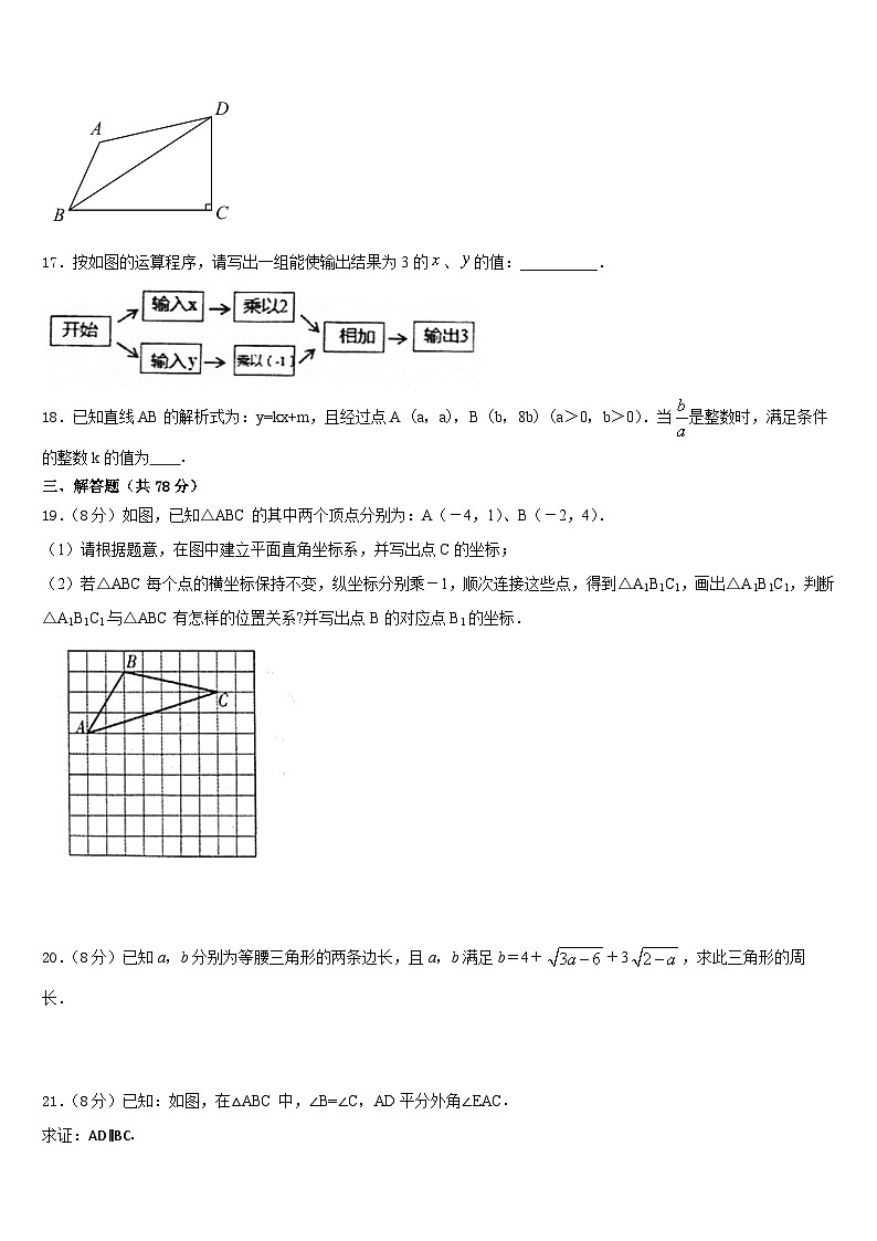 武汉六中学2023-2024学年八上数学期末监测模拟试题含答案第3页