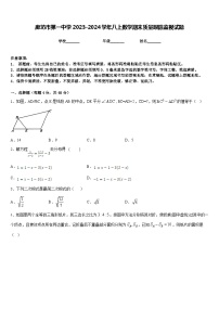 廊坊市第一中学2023-2024学年八上数学期末质量跟踪监视试题含答案