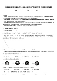 江苏省丹徒区世业实验学校2023-2024学年八年级数学第一学期期末统考试题含答案