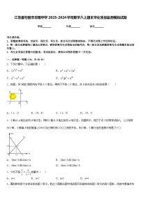 江苏省句容市华阳中学2023-2024学年数学八上期末学业质量监测模拟试题含答案