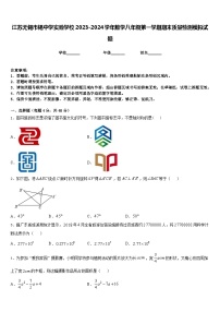 江苏无锡市锡中学实验学校2023-2024学年数学八年级第一学期期末质量检测模拟试题含答案