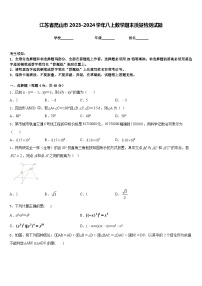 江苏省昆山市2023-2024学年八上数学期末质量检测试题含答案