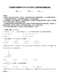 江苏省泰兴市黄桥中学2023-2024学年八上数学期末监测模拟试题含答案