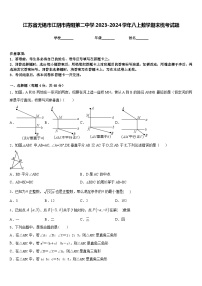 江苏省无锡市江阴市青阳第二中学2023-2024学年八上数学期末统考试题含答案