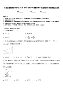 江苏省扬州市树人学校2023-2024学年八年级数学第一学期期末综合测试模拟试题含答案