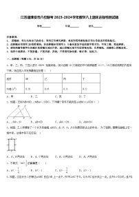 江苏省淮安市八校联考2023-2024学年数学八上期末达标检测试题含答案