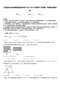 江苏省连云港市海州区新海实验中学2023-2024学年数学八年级第一学期期末调研试题含答案