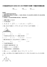 江苏省盐城市东台市三仓片区2023-2024学年数学八年级第一学期期末检测模拟试题含答案