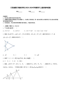 江苏省镇江市部分学校2023-2024学年数学八上期末联考试题含答案