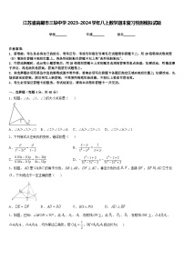 江苏省高邮市三垛中学2023-2024学年八上数学期末复习检测模拟试题含答案