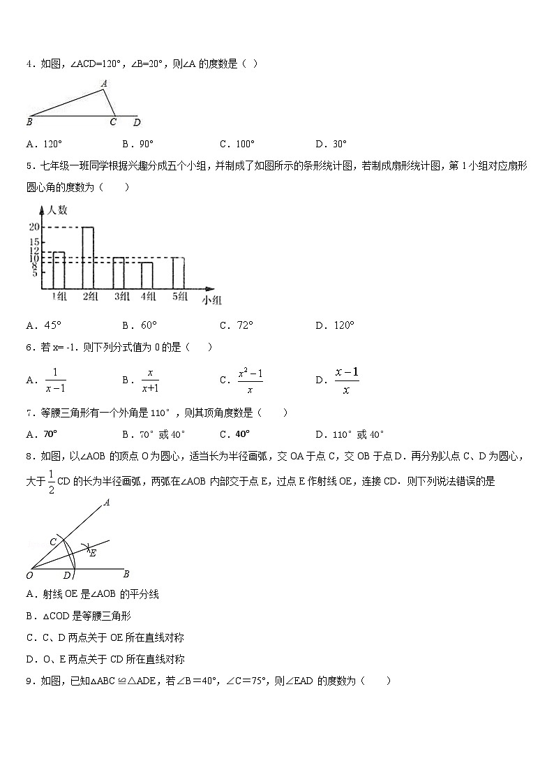 江西南昌市心远中学度2023-2024学年八上数学期末复习检测试题含答案02