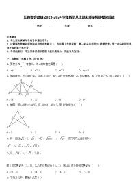 江西省会昌县2023-2024学年数学八上期末质量检测模拟试题含答案