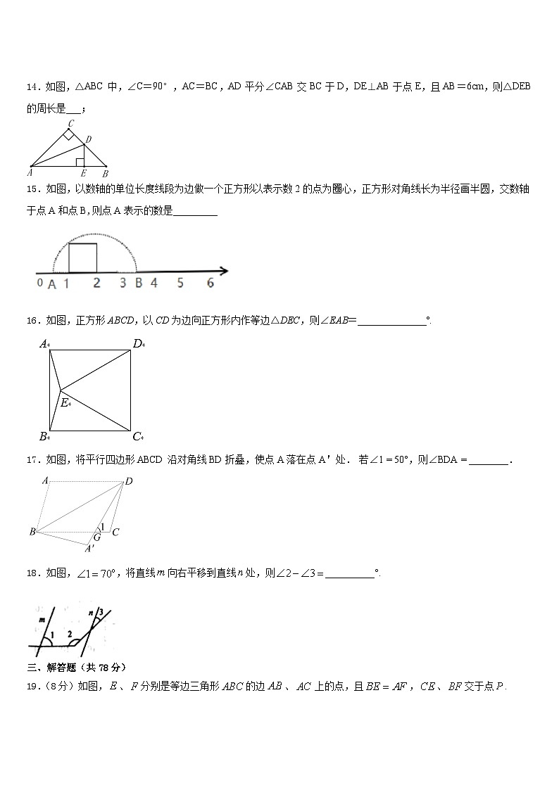 江西省信丰县2023-2024学年八年级数学第一学期期末教学质量检测试题含答案03