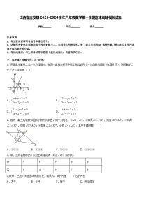 江西省吉安县2023-2024学年八年级数学第一学期期末调研模拟试题含答案