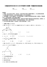 江西省吉安市峡江县2023-2024学年数学八年级第一学期期末综合测试试题含答案