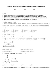 江阴山观二中2023-2024学年数学八年级第一学期期末经典模拟试题含答案