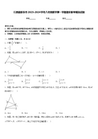 江西省新余市2023-2024学年八年级数学第一学期期末联考模拟试题含答案