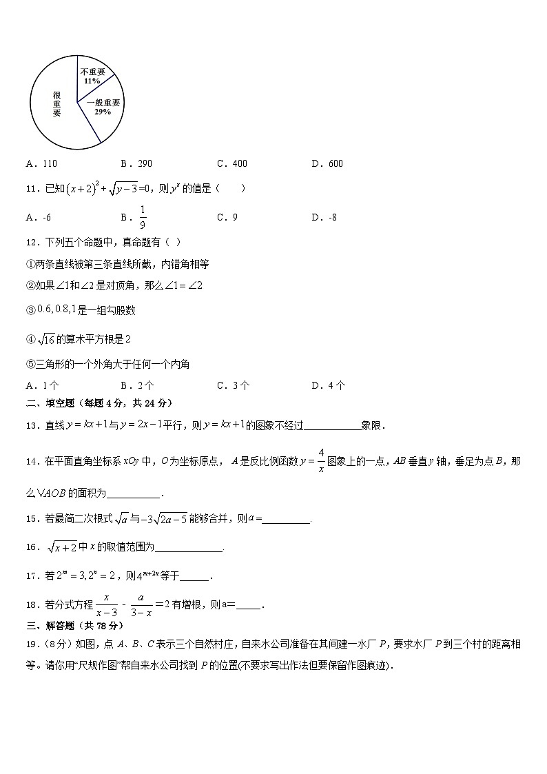 河北省石家庄市二十八中学2023-2024学年八年级数学第一学期期末质量跟踪监视模拟试题含答案03
