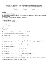 河南省新乡七中学2023-2024学年八上数学期末教学质量检测模拟试题含答案