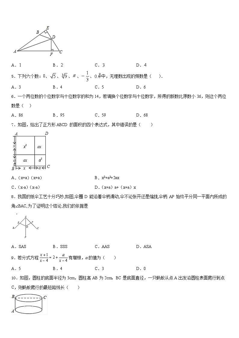 河南省郑中学国际学校2023-2024学年八年级数学第一学期期末达标检测模拟试题含答案02
