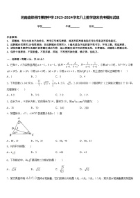 河南省郑州市第四中学2023-2024学年八上数学期末统考模拟试题含答案