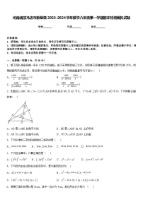 河南省驻马店市新蔡县2023-2024学年数学八年级第一学期期末检测模拟试题含答案