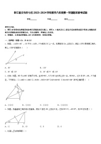 浙江省义乌市七校2023-2024学年数学八年级第一学期期末联考试题含答案