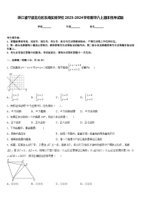 浙江省宁波北仑区东海实验学校2023-2024学年数学八上期末统考试题含答案