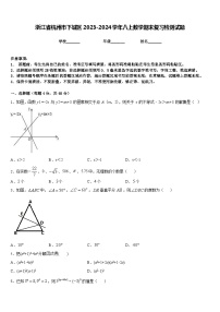 浙江省杭州市下城区2023-2024学年八上数学期末复习检测试题含答案