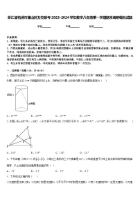 浙江省杭州市萧山区五校联考2023-2024学年数学八年级第一学期期末调研模拟试题含答案