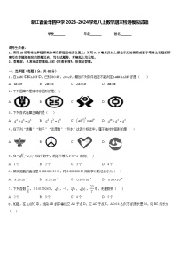 浙江省金华四中学2023-2024学年八上数学期末检测模拟试题含答案