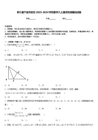 浙江省宁波市名校2023-2024学年数学八上期末检测模拟试题含答案