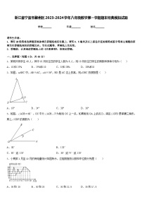 浙江省宁波市鄞州区2023-2024学年八年级数学第一学期期末经典模拟试题含答案