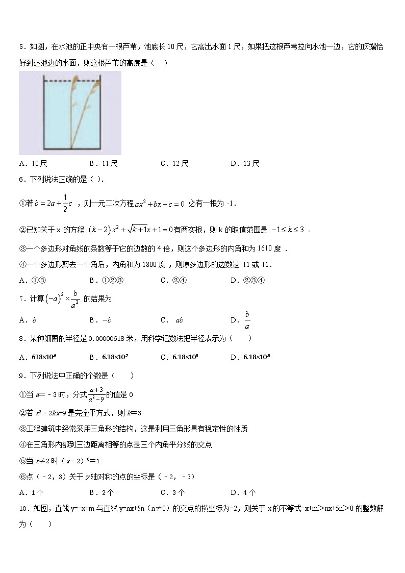 浙江省温州市八校联考2023-2024学年八年级数学第一学期期末质量检测模拟试题含答案第2页