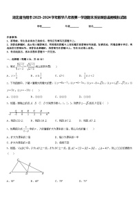 湖北省当阳市2023-2024学年数学八年级第一学期期末质量跟踪监视模拟试题含答案