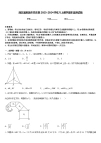 湖北省恩施市巴东县2023-2024学年八上数学期末监测试题含答案