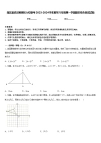 湖北省武汉黄陂区六校联考2023-2024学年数学八年级第一学期期末综合测试试题含答案