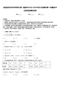 湖北省武汉市华中学师范大第一附属中学2023-2024学年八年级数学第一学期期末学业质量监测模拟试题含答案