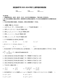 湖北省咸宁市2023-2024学年八上数学期末预测试题含答案