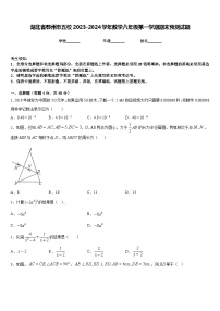 湖北省鄂州市五校2023-2024学年数学八年级第一学期期末预测试题含答案