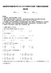 湖南省株洲市荷塘区第五中学2023-2024学年数学八年级第一学期期末质量跟踪监视模拟试题含答案