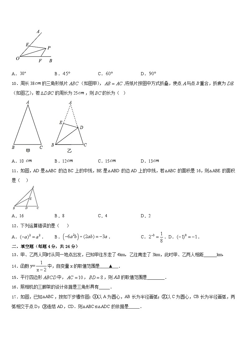 湖南省芷江县岩桥中学2023-2024学年八年级数学第一学期期末统考试题含答案03